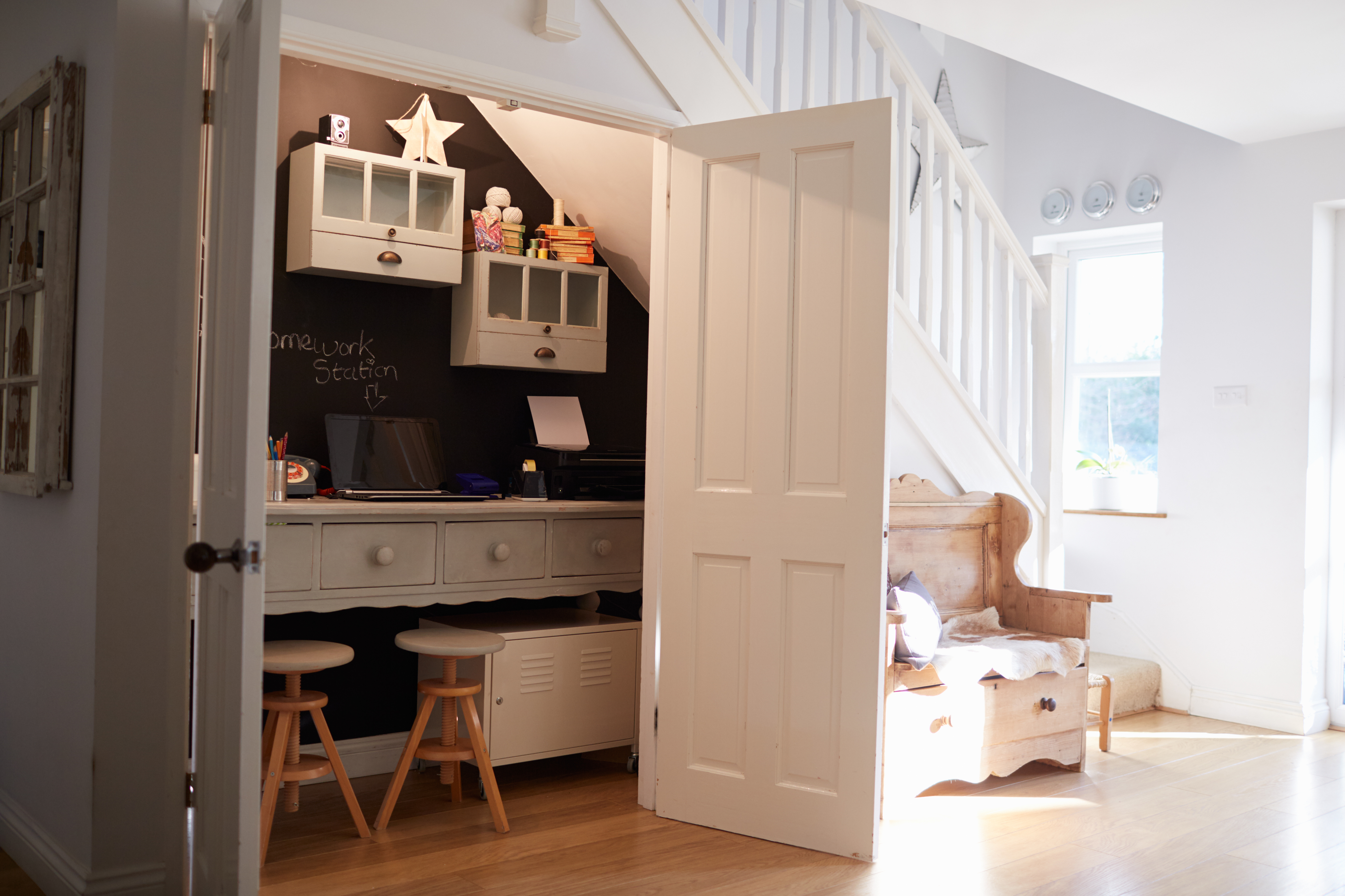 Under stairs Storage space light