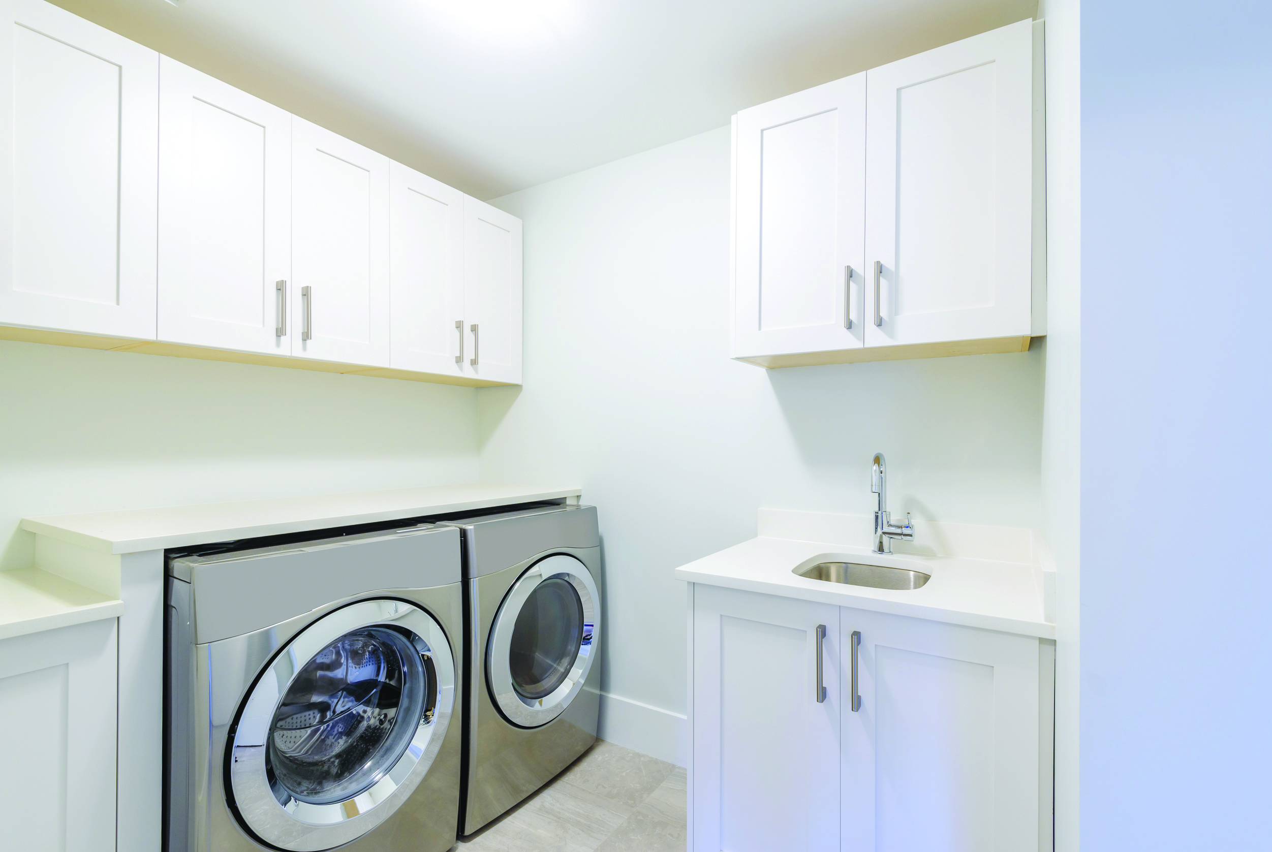 Storage space light laundry room